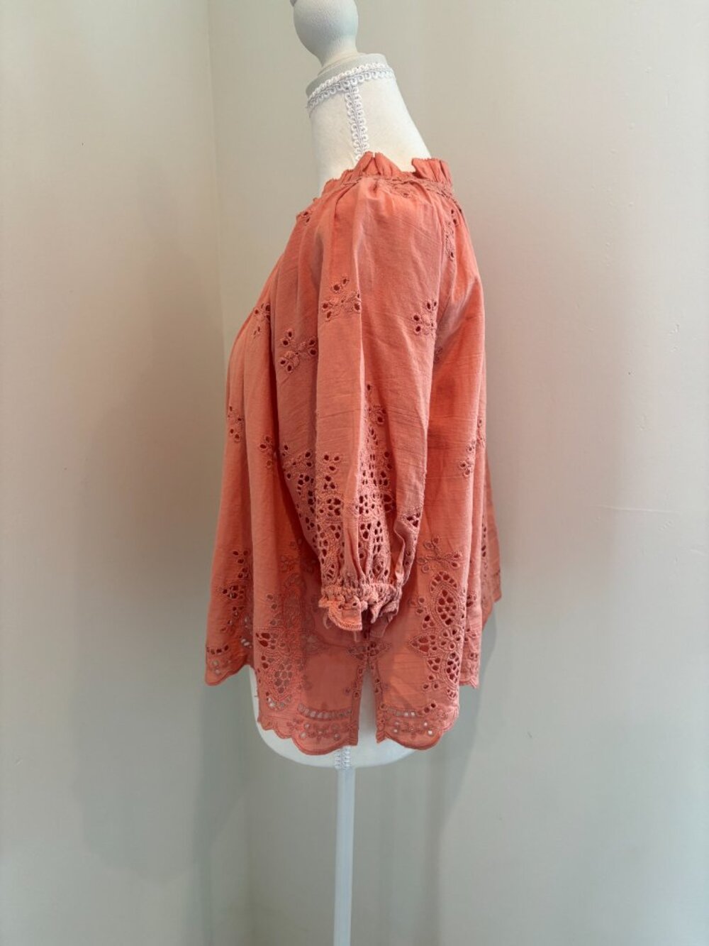 Revolve Cleobella Eyelet Arden Blouse in Sunset Size XS - Picture 4 of 7